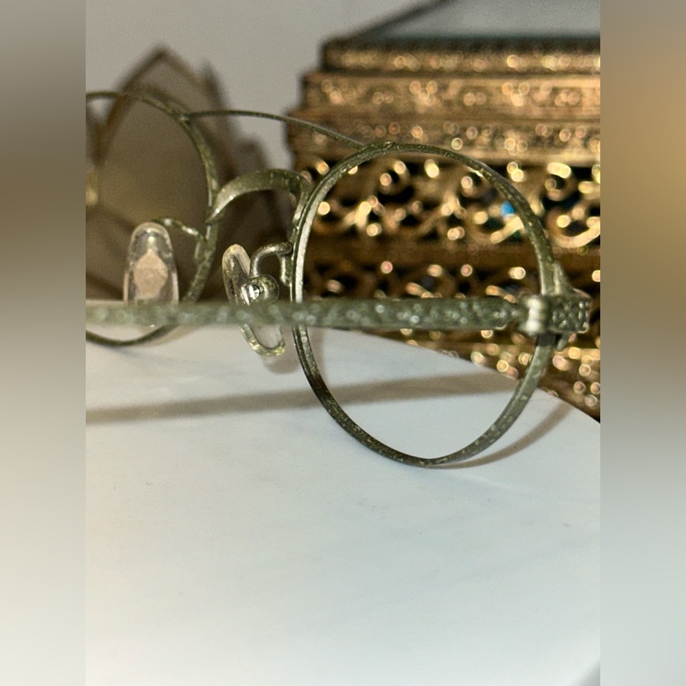 VTG Japanese Rx Eyeglass Frames Embossed Patterned Silver Arms/Tort Tips VGUC - Picture 17 of 17